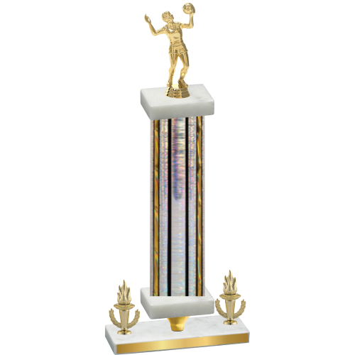 Premium Single Silver Glacier Victory Volleyball Trophy