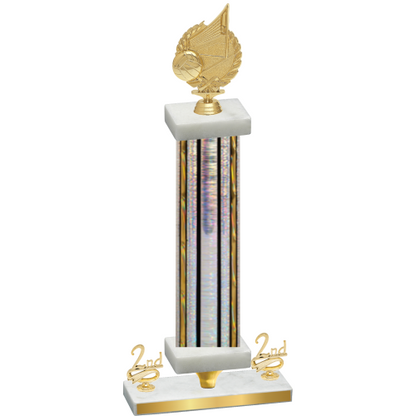 Premium Single Silver Glacier Second Place Volleyball Trophy