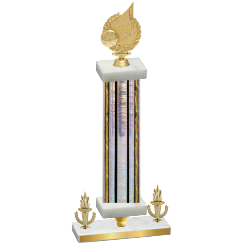 Premium Single Silver Glacier Victory Volleyball Trophy