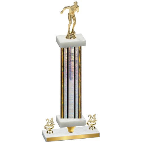 Premium Single Silver Glacier Year Swimming Trophy