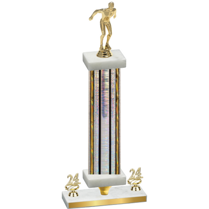 Premium Single Silver Glacier Year Swimming Trophy