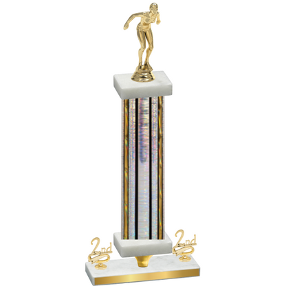 Premium Single Silver Glacier Second Place Tennis Trophy