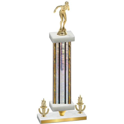 Premium Single Silver Glacier Victory Tennis Trophy