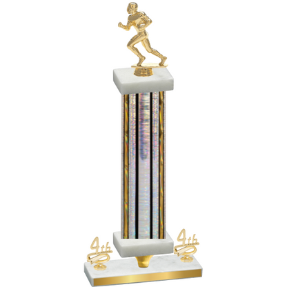 Premium Single Silver Glacier Fourth Place Football Trophy