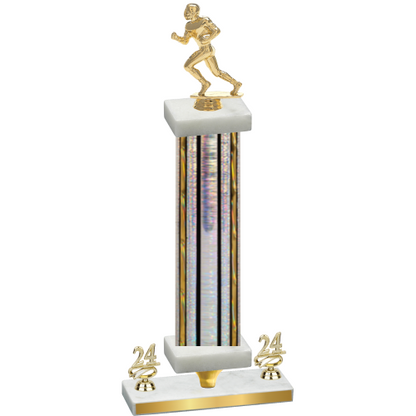 Premium Single Silver Glacier Year Football Trophy