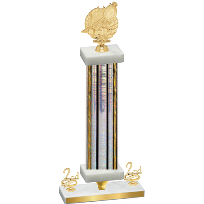 Premium Single Silver Glacier Second Place Swimming Trophy