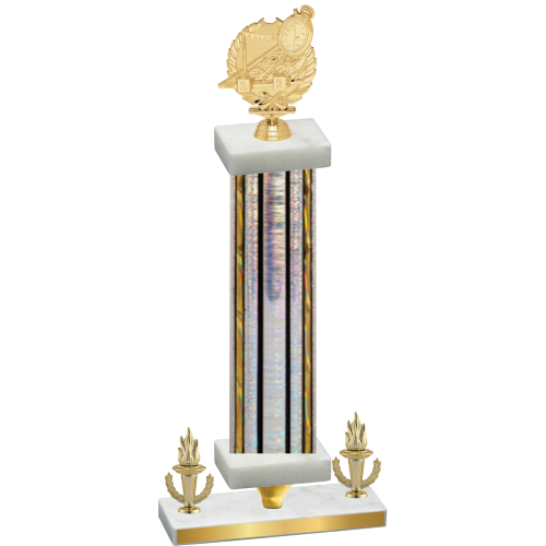 Premium Single Silver Glacier Victory Swimming Trophy