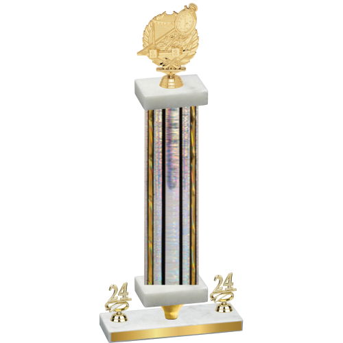 Premium Single Silver Glacier Year Swimming Trophy