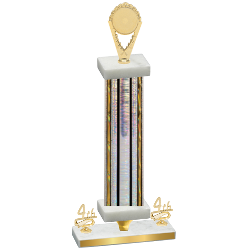 Premium Single Silver Glacier Fourth Place Insert Trophy