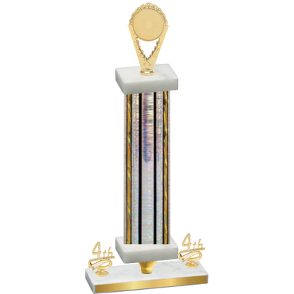 Premium Single Silver Glacier Fourth Place Insert Trophy