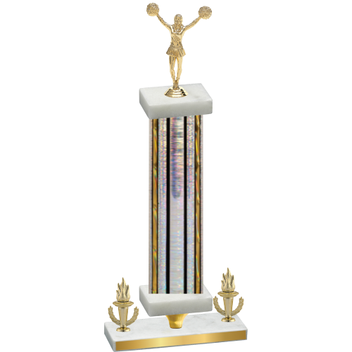 Premium Single Silver Glacier Victory Cheerleading Trophy