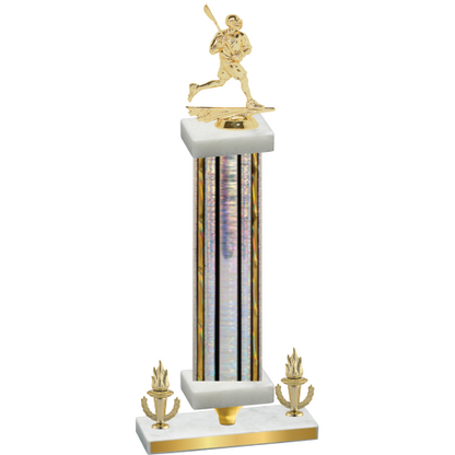 Premium Single Silver Glacier Victory Lacrosse Trophy