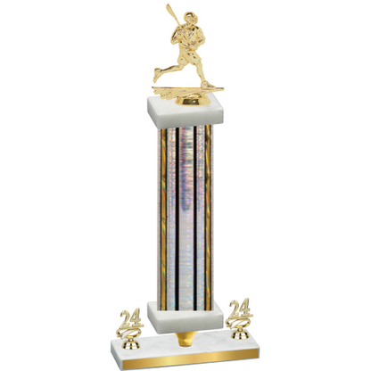 Premium Single Silver Glacier Year Lacrosse Trophy