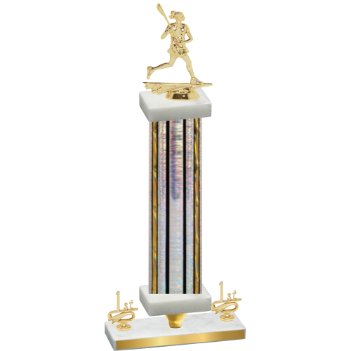 Premium Single Silver Glacier First Place Lacrosse Trophy