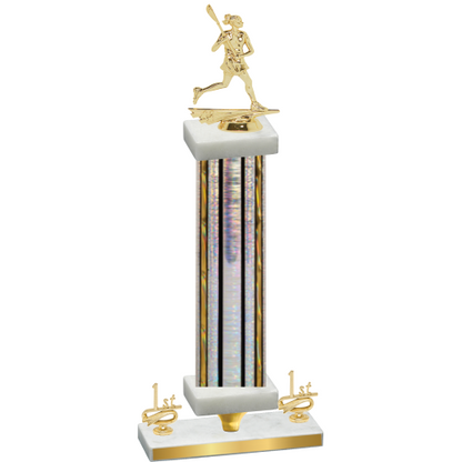 Premium Single Silver Glacier First Place Lacrosse Trophy