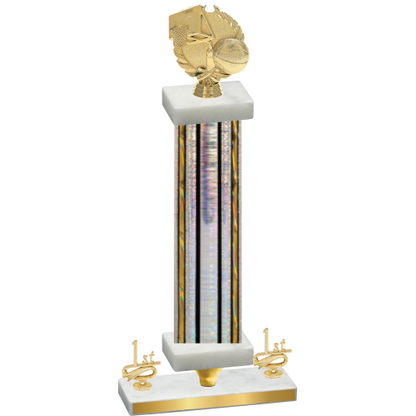 Premium Single Silver Glacier First Place Basketball Trophy