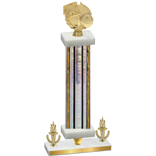 Premium Single Silver Glacier Victory Basketball Trophy