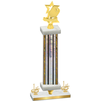 Premium Single Silver Glacier First Place Pickleball Trophy