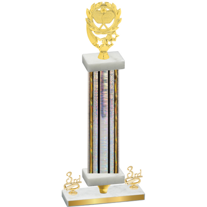 Premium Single Silver Glacier Third Place Pickleball Trophy