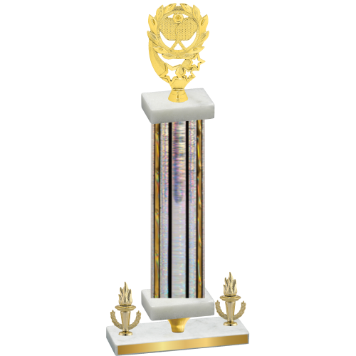 Premium Single Silver Glacier Victory Pickleball Trophy