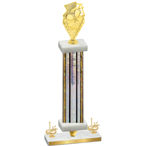 Premium Single Silver Glacier First Place Pickleball Trophy