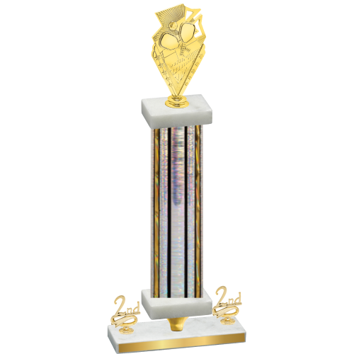 Premium Single Silver Glacier Second Place Pickleball Trophy