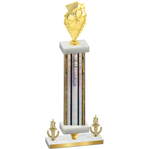 Premium Single Silver Glacier Victory Pickleball Trophy