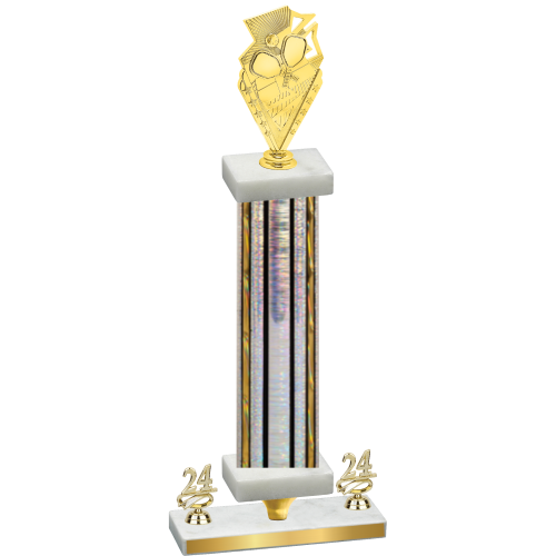 Premium Single Silver Glacier Year Pickleball Trophy