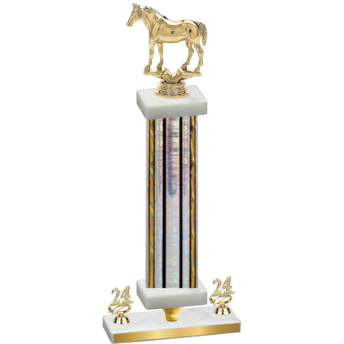 Premium Single Silver Glacier Year Horses Trophy