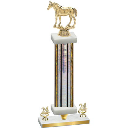 Premium Single Silver Glacier Year Horses Trophy