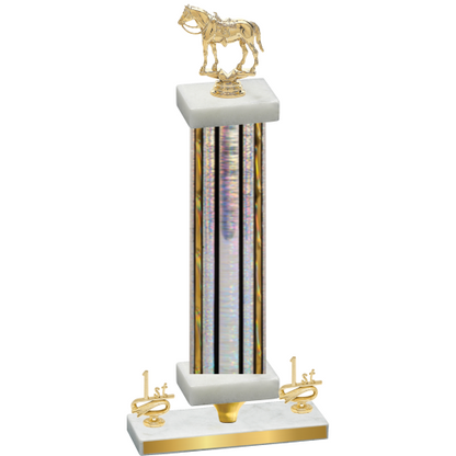 Premium Single Silver Glacier First Place Horses Trophy