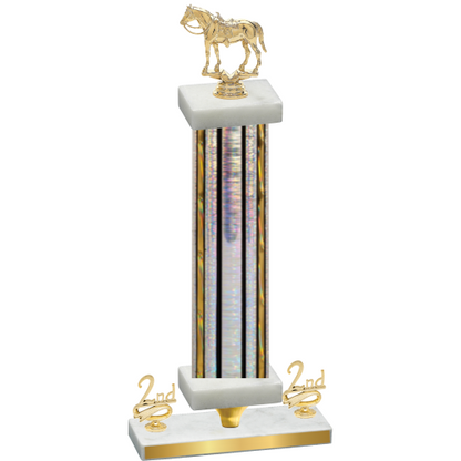 Premium Single Silver Glacier Second Place Horses Trophy