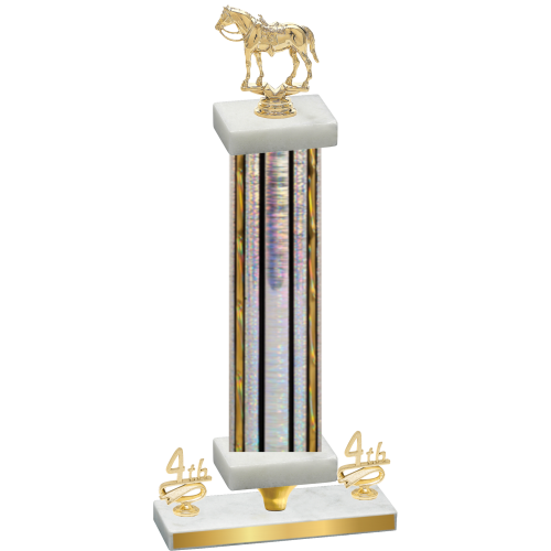 Premium Single Silver Glacier Fourth Place Horses Trophy