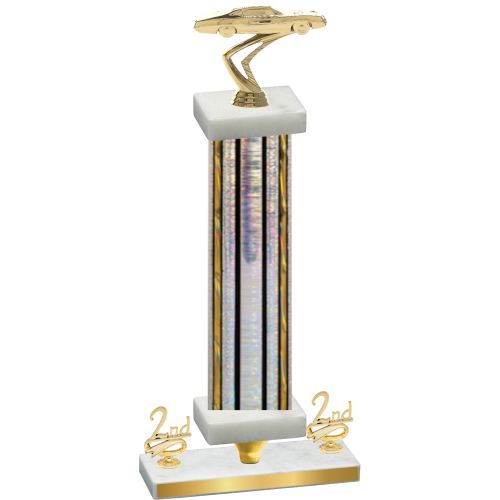 Premium Single Silver Glacier Second Place Cars Trophy