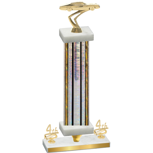 Premium Single Silver Glacier Fourth Place Cars Trophy