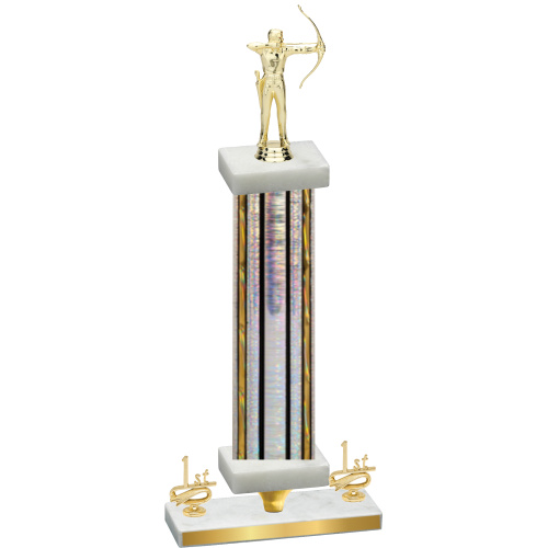 Premium Single Silver Glacier First Place Archery Trophy