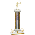 Premium Single Silver Glacier Second Place Archery Trophy