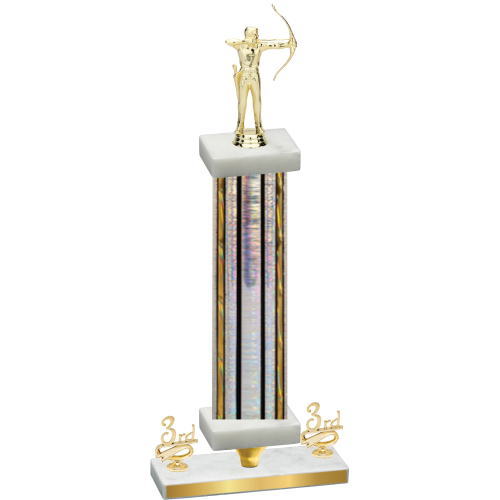 Premium Single Silver Glacier Third Place Archery Trophy