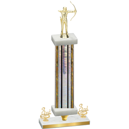 Premium Single Silver Glacier Third Place Archery Trophy