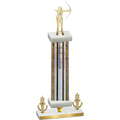 Premium Single Silver Glacier Victory Archery Trophy