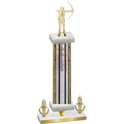 Premium Single Silver Glacier Victory Archery Trophy