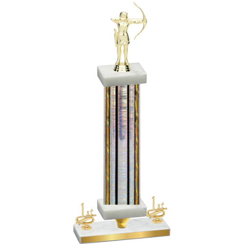 Premium Single Silver Glacier First Place Archery Trophy