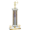Premium Single Silver Glacier Fourth Place Archery Trophy