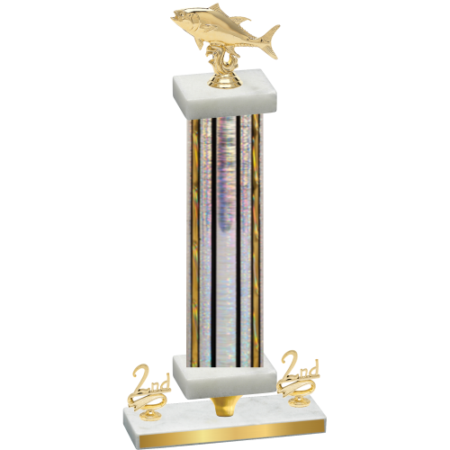 Premium Single Silver Glacier Second Place Fishing Trophy