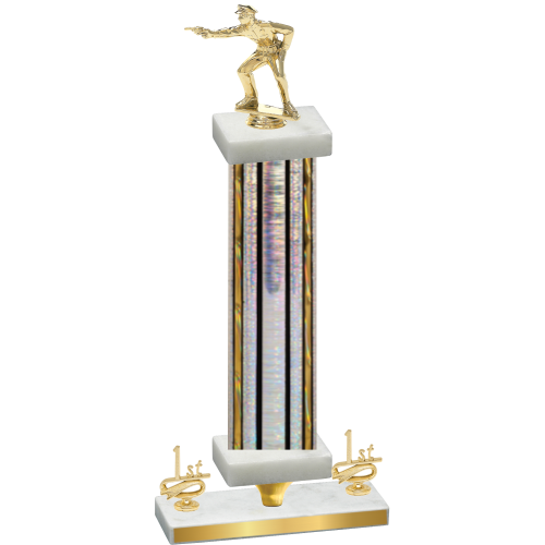 Premium Single Silver Glacier First Place Shooter Trophy