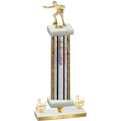 Premium Single Silver Glacier Third Place Shooter Trophy