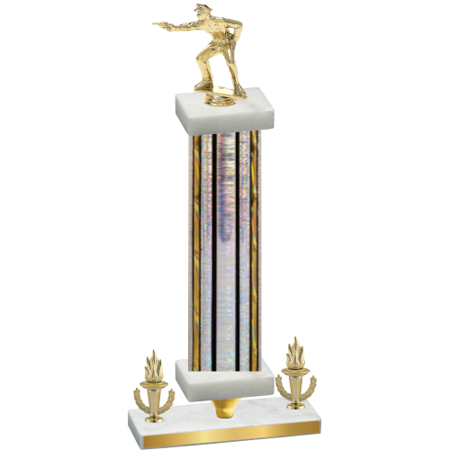 Premium Single Silver Glacier Victory Shooter Trophy