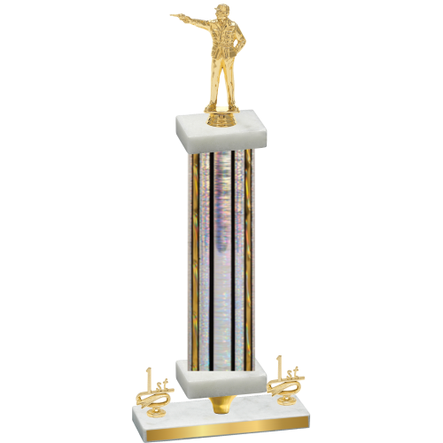 Premium Single Silver Glacier First Place Shooter Trophy