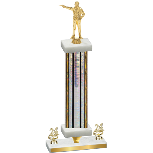 Premium Single Silver Glacier Year Shooter Trophy