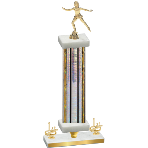 Premium Single Silver Glacier First Place Skater Trophy